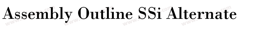 Assembly Outline SSi Alternate字体转换